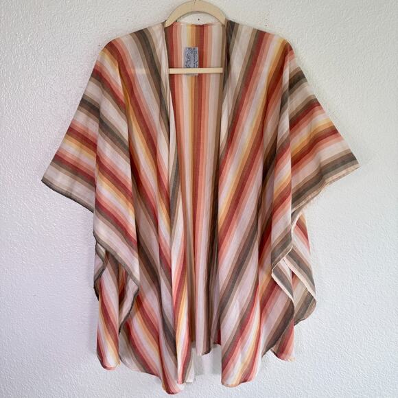 Vintage Texas Body Hangings Womens Cape Wrap Shawl Cardigan Southwestern Western - Picture 4 of 8